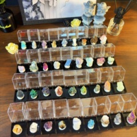 Boîte de spécimens de cristaux naturels en gros : rubis, améthyste, corail, agate druzy, azurite, malachite, pyrite, tourmaline – Cadeau idéal