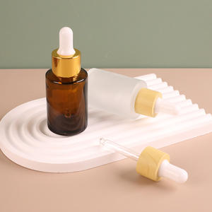 Venta al por mayor 30ml botella de vidrio de aceite esencial de hombro plano transparente esmerilado <span class=keywords><strong>precio</strong></span> competitivo cartón de sellado de tapa de rosca de estilo marrón - Product Image 5