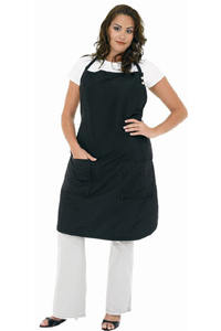 Tablier de cuisine <span class=keywords><strong>noir</strong></span> pour serveur/serveuse, 3 poches avec poche zippée - Product Image 5