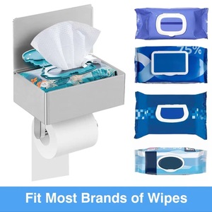 Portarotolo Semplice in Acciaio Inox, <span class=keywords><strong>Porta</strong></span> <span class=keywords><strong>Salviette</strong></span> Lucido, Organizzatore da Parete per <span class=keywords><strong>Bagno</strong></span> Nero, Portarotolo Multifunzionale - Product Image 3