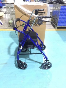 Rollator Adult Chrome <strong>Folding</strong> <strong>Walker</strong> Adjustable 31-38 Wheel <strong>Walkers</strong> for Disabled - Product Image 3