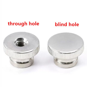 18-8 Edelstahl M2 M3 M4 M5-M10 Hochkopf-Rändelmuttern GB806 Daumengriff-Einstellmutter mit Kragen - Product Image 1