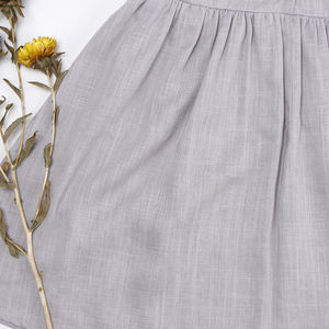 Robe d'été en lin et coton de haute qualité pour petites filles, vêtements pour bébés et enfants à la mode en gros - Product Image 6