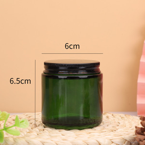 <span class=keywords><strong>2023</strong></span> Bougie en verre brun ambré givré 100g avec couvercle en bambou Bouchon en aluminium recyclable - Product Image 5