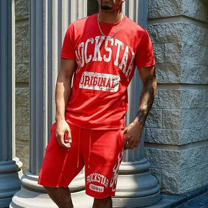 Produsen Tracksuit Berkualitas Tinggi MOQ1, Set Celana Cargo Kasual, Sablon Logo Custom, Set Celana Pendek Pantai 2 Potong untuk Pria - Product Image 2