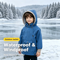 Frühling Herbst Neue Kinder-Windjacke Jungen Mädchen Outdoor Winddichte Regenfeste Jacke Kinder Abnehmbare Kapuze Jacke Langer Freizeit-Reißverschluss