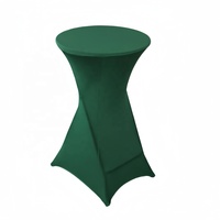 Housse de table de cocktail de luxe en spandex, noire, lavable, élastique, moderne, pour mariage et fête