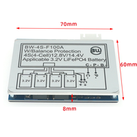 Système de gestion de batterie (BMS) à ports séparés 4S 12V 100A pour batteries LiFePO4 avec équilibrage passif 68mA pour onduleur