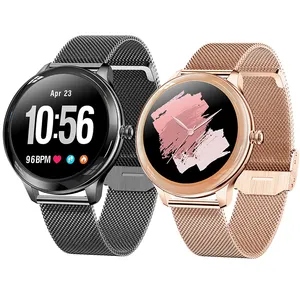 여성 패션 스마트 시계 V33 1.09 인치 BT 통화 체온 스포츠 Reloj Smartwatch 여성 레이디 팔찌