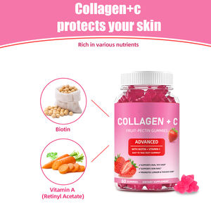 Collagen + <span class=keywords><strong>C</strong></span> Multivitamin suplemen organik <span class=keywords><strong>Vitamin</strong></span> <span class=keywords><strong>C</strong></span> Collagen suplemen Gummies untuk kecantikan - Product Image 4