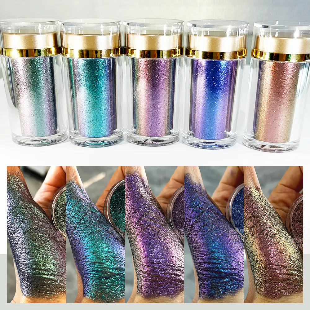 Jinrunli Kopen Cosmetische Kwaliteit Hyper Kleurverschuiving Kameleon Metallic Effect Parel Duochroom Pigment