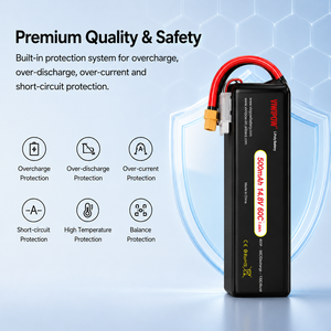 Batterie Li-Polymère Rechargeable 60C à Débit Élevé 500mAh 14.8V 4S pour Drone Micro FPV, Avion RC, Quadricoptère - Vente en Gros - Product Image 2