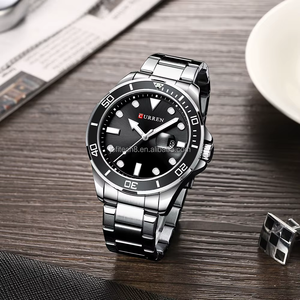 Montre de luxe Curren 8388, montre de mode dorée pour homme, étanche, montre-bracelet en acier inoxydable à quartz pour homme - Product Image 3