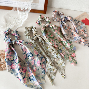 Élégant serre-tête floral français vintage avec ruban, accessoire pour cheveux, design à nœud réglable pour femmes et filles - Product Image 2