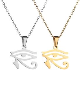 Collana in Acciaio al Titanio di Tendenza, Pendente in Acciaio Inossidabile con Occhio di Horus Faraone dell'Antico Egitto Ispirato alle Perle - Product Image 3