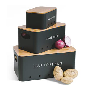 Rectangle Metal Vegetable Storage Box Container For Fresh Garlic Onion And Potato Containers