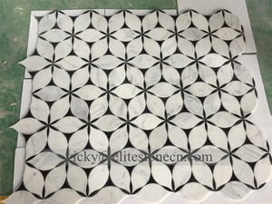 Diseño <span class=keywords><strong>de</strong></span> piedra natural Statuario Venato Bianco bambú pulido estriado blanco mármol ladrillo mosaico azulejos para decoración del hogar - Product Image 5
