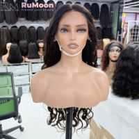 Peluca de Cabello Humano Vietnamita 100% Virgen al por Mayor, 34 Pulgadas, Grado 12A, Ondas Oceánicas, Encaje Doble, Sin Pegamento