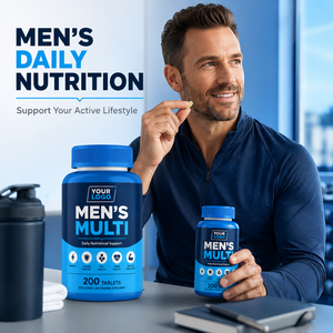 Comprimés Multivitaminés pour Hommes à Marque Blanche, Faible MOQ, Certifiés BPF, Vitamine D, Complexe B, Zinc, Magnésium, Vitalité et Bien-être Immunitaire - Product Image 3