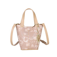 Nouveau sac à main en PU à motif floral de style chinois pour femme, collection été, élégant sac fourre-tout imprimé d'inspiration occidentale avec deux fermetures magnétiques, forme seau