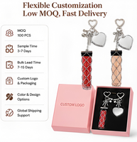 Porte-clés en maille métallique pour tube de rouge à lèvres, avec fermoir nœud, étoile, cœur, étui cosmétique portable, mini miroir, pendentif, breloque pour sac à main femme