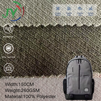 Tela Cruzada de Poliéster Tejido de 260 g/m², Resistente al Agua y de Baja Elasticidad, para Equipamiento de Exterior, Mochilas, Calzado, Prendas Superiores, Chaquetas y Equipaje