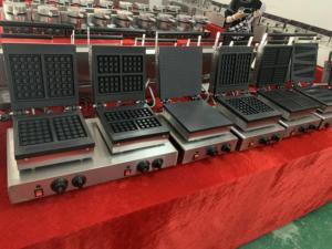 เครื่องทำวาฟเฟิลสี่เหลี่ยมแบบตาข่ายคู่สำหรับร้านขายขนมสไตล์ยุโรป - Product Image 2