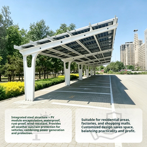 Nuovo Sistema di Generazione di Energia Solare Off-grid per Carport <span class=keywords><strong>Fotovoltaico</strong></span> con Colonnina di Ricarica, Tettoia per Parcheggio con Struttura in Acciaio - Product Image 2