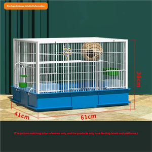 Geniş Demir Tel Kare Boru Kuş Kafesi, Muhabbet Kuşu, Myna Papağanı Yetiştirme, Dış Mekan İzleme, XL-Ekstra Büyük Ev Evcil Hayvan Yaşam Alanı - Product Image 5