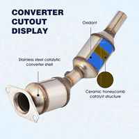 Convertidor catalítico de escape de acero inoxidable, convertidor catalítico Prius apto para a-yo-ta 1.8L, 2010-2015