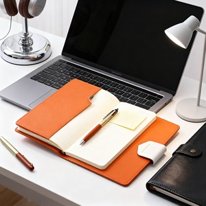 A5 Detachable Case Exquisite High-End Girls' <b>Magnetic</b> Leather Sewing Binding 80 <b>Sheets</b> Printed Style Custom Logo High Notebook - Product Image 2