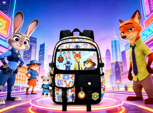 大人気漫画Zoo2学生用バックパック、スタイリッシュな保温バッグ、子供用漫画ハンドバッグ、ペンケース、3点セット卸売 - Product Image 2