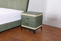 Chambre Prix Pas Cher Smart Table Basse De Luxe En Cuir PU PVC Moderne Tables De Chevet Contreplaqué Table De Nuit