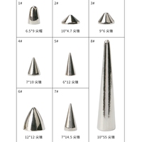 Longueur 8/10/15/21/26/29mm Punk Rivet Pointu Clou Style Gothique Bouton Alliage Argent Rivets Boucle pour Rivets En Cuir