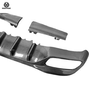 Diffuseur arrière en fibre de carbone véritable 3K, lèvre de pare-chocs arrière pour Mercedes Benz W206 Classe C C200 C260 C43 63 Style 2015-2020 - Product Image 5