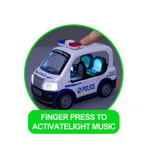 QS 2024 Popular rico Exterior cuerpo grande iluminación brillante dibujos animados Die Cast Metal coche de policía juguetes para niños regalo - Product Image 3