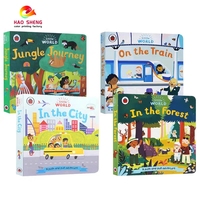 Livre d'histoires personnalisé OEM pour enfants, éducatif, à toucher et à sentir, couverture rigide, impression sur papier couché