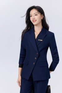 6593 Stylish Autumn Winter Women Business <strong>Suit</strong> Hotel Manager Front Desk Receptionist Professional Uniform High-End Workwear - Product Image 2