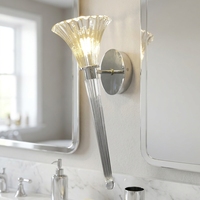 Lustre mural LED de luxe en cristal transparent style Mille français, intensité réglable, garantie 10 ans pour villa, salon, salle à manger