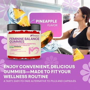 Gummies Premium Équilibre pH Ananas pour Femmes, Supplément Canneberge D-Mannose, Probiotiques Vaginaux Ananas pour l'Équilibre du pH - Product Image 4