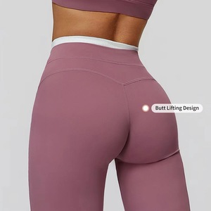 Pantalon de yoga évasé taille haute personnalisé de haute qualité, sensation seconde peau, doux pour la peau, effet ventre plat et lifting des fesses, pantalon de sport à jambe large - Product Image 5