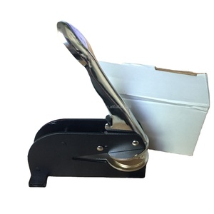 Sceau personnalisé, gaufrage de bureau, noir, sceau noir - Product Image 1