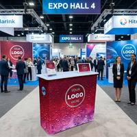 Support de table portable pour comptoir de stand d'exposition, idéal pour les salons professionnels, les présentoirs et les promotions publicitaires