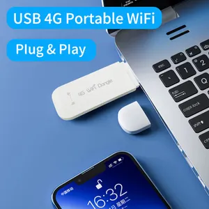 Modem USB Portabel 4G LTE, Modem USB SIM Nirkabel 150Mbps Mini UFI Dongle Router 4G WiFi