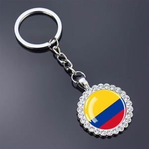 Nuevo Llavero con Bandera de Argentina, Adorno de Cristal con Diamantes de Imitación, Colgante para Llaves, Personalizado con Todas las Banderas Nacionales, Venta al por Mayor - Product Image 4
