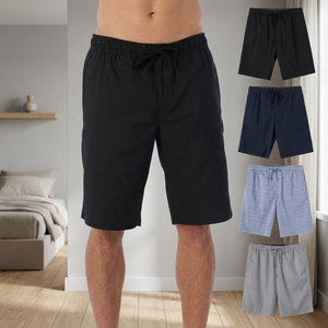Pantalones Cortos Casuales de Verano para Hombre, Talla Grande, de Algodón, Cintura Media Elástica, Tejidos, Transpirables, Estilo Bermuda, Smart Casual, Bangladesh - Product Image 3