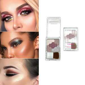 บลัชออนเนื้อใสแวววาว5<span class=keywords><strong>สี</strong></span>แต่งหน้าเป็นธรรมชาติแบบพกพาสีสูงไฮไลท์บลัชออน - Product Image 2