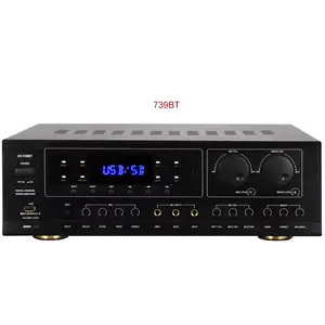 AV-739BT 4-CHANNEL digital stereo karaoke multiple sound effect power amplifier BT/USB/SD/MMC/MP4/DVD/AUX multi-audio amplifier