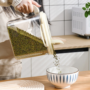Transparent <b>Rice</b> Bucket 2500ml 3500ml Airtight Storage <b>Container</b> For Grains Kitchen Use - Product Image 2