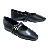 Chaussures plates Mary Jane de luxe en cuir de veau pour femme, à deux brides, coupe étroite, antidérapantes, avec amorti léger, idéales pour l'été et le Shabbat – Collection Juive